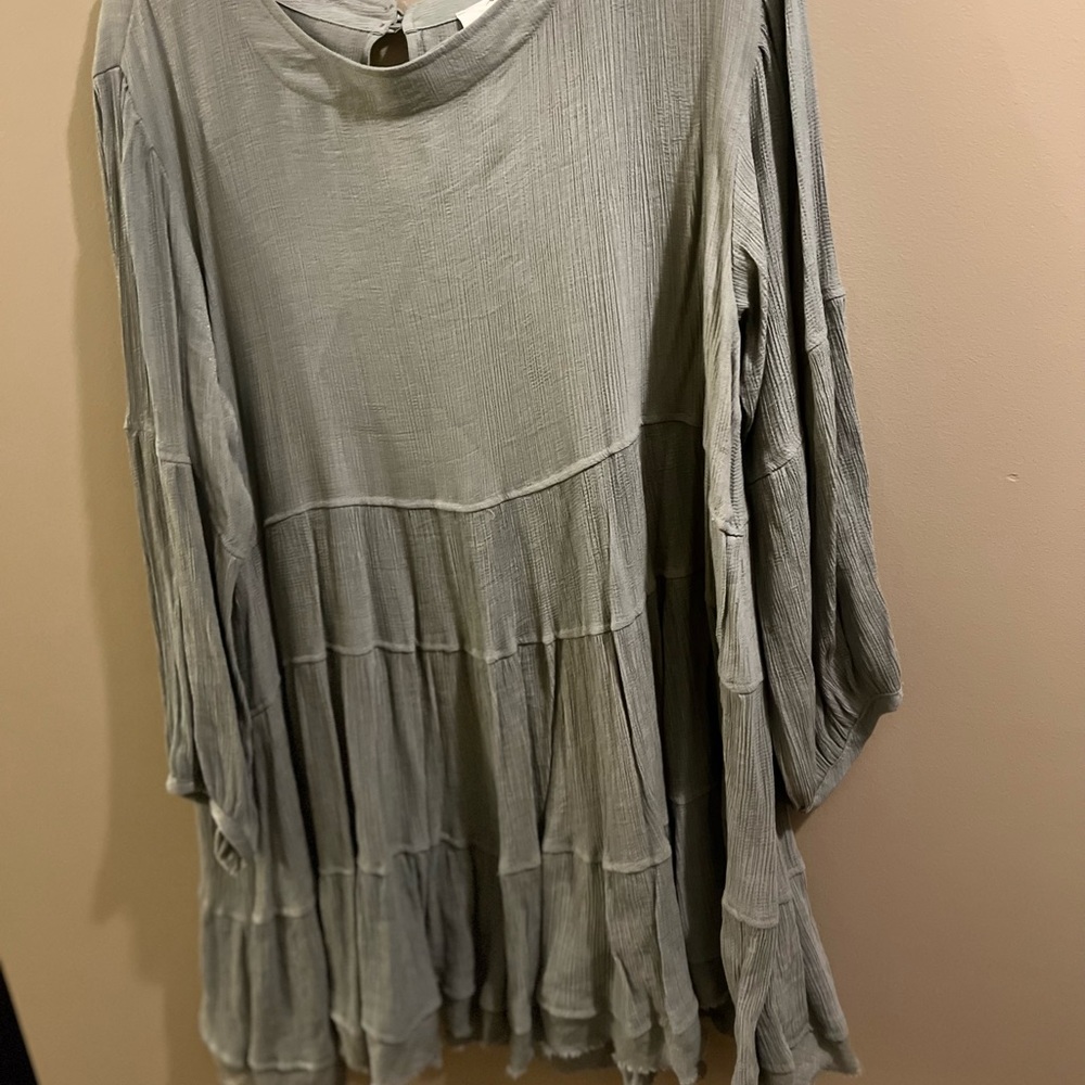 Light Olive Green Long Sleeve Dress| Boutique